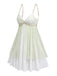 Green 1950s Lace Rose Strap Double Layer Nightdress | vintage dress, retro fashion, elegant style - perfect for retro fashion enthusiasts