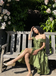 Green 1950s Off-Shoulder Vintage Dress — vintage elegance for the modern woman