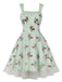 Green 1950s Plaid Floral Mesh Patchwork Dress, vintage dress, retro fashion, rockabilly, pin-up fashion - perfect for women who love vintage and retro fashion
