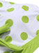Green 1950s Polka Dot V-Neck Swimsuit, vintage swimsuit, pin-up swimwear - perfect for women who love vintage and retro fashion
