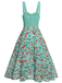 This Green 1950s Romper & Cherry Skirt spins 1950s stories with every step