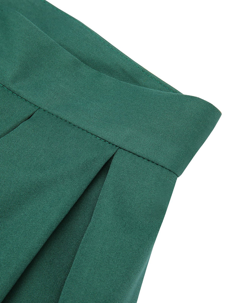 Green 1950s Solid Pleated Skirts — vintage elegance for the modern woman