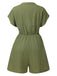 Green 1950s V-Neck Textured Pocket Romper: timeless 1950s elegance she makes her own