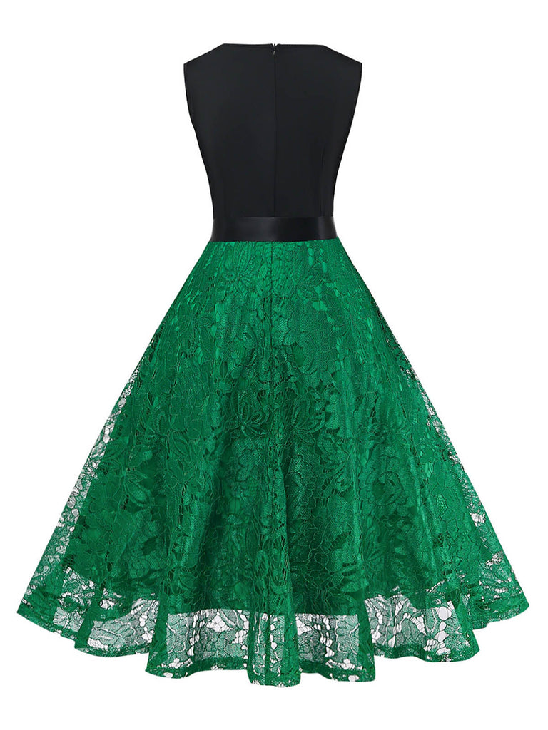 Green 1950s Vintage Floral Swing Dress, vintage dress, retro fashion, rockabilly, pin-up fashion - perfect for women who love vintage and retro fashion