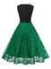 Green 1950s Vintage Floral Swing Dress, vintage dress, retro fashion, rockabilly, pin-up fashion - perfect for women who love vintage and retro fashion