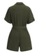 Green 1950s Waist Tie Lapel Romper, vintage romper, retro jumpsuit - perfect for women who love vintage and retro fashion