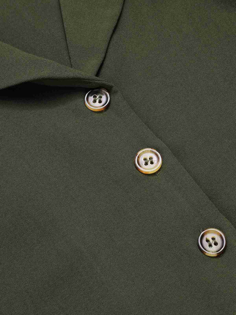 Green 1950s Waist Tie Lapel Romper, vintage romper, retro jumpsuit - perfect for women who love vintage and retro fashion
