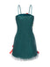 Green 1960s Bow & Christmas Bell Sequin Dress - vintage dress, retro fashion