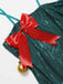 Green 1960s Bow & Christmas Bell Sequin Dress - vintage dress, retro fashion