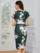 Green 1960s Cap Sleeves Floral Pencil Dress — the kind of 1960s dress that makes strangers smile