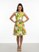 Green 1960s Geometric Print Round Neck Shift Dress, vintage dress, retro fashion - perfect for women who love vintage and retro fashion