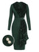 Green 1960s Glitter Patchwork Belted Dress, vintage dress, retro fashion - perfect for women who love vintage and retro fashion