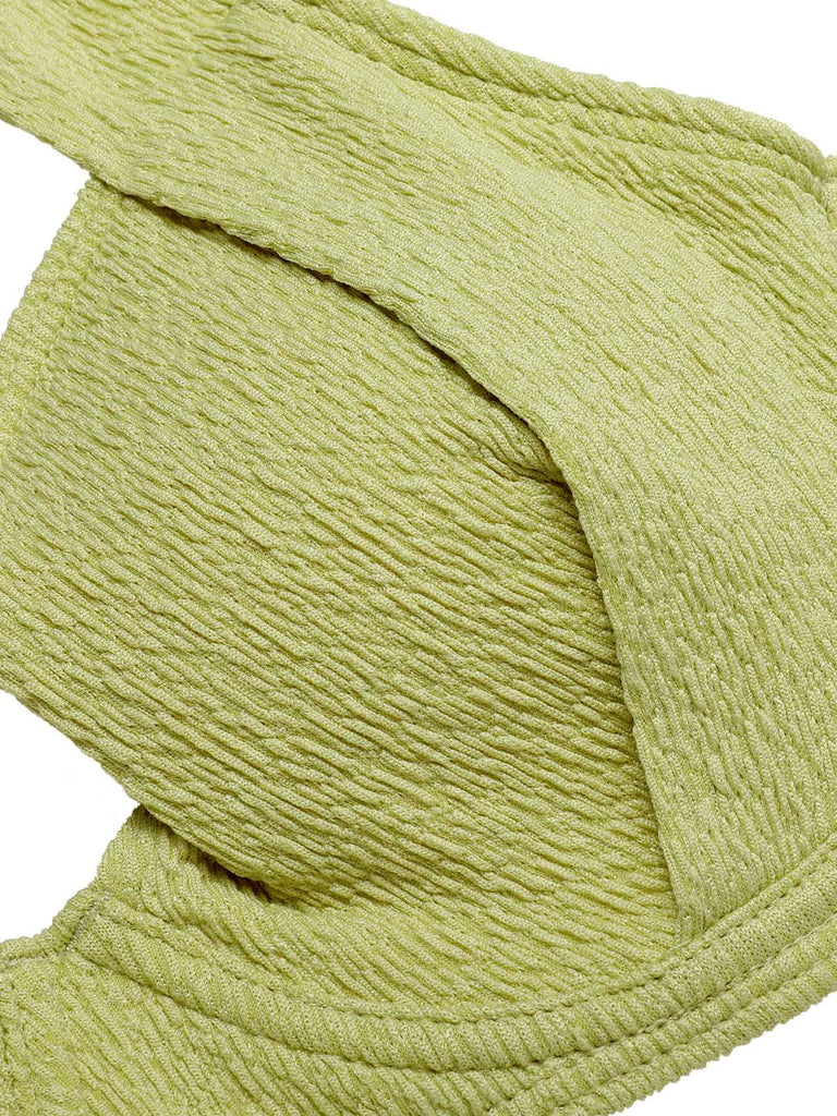 Green 1960s Halter High-Waist Swimsuit — because 1960s glamour never goes out of style