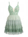 Green 1960s Layered Tulle Cake Dress - vintage dress, retro fashion, elegant red