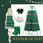 She slips into this Green 1960s Pom-Pom Christmas Tree Dress and suddenly it's a 1960s daydream
