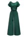 Green 1960s Sequined Wide-Leg Jumpsuit, vintage romper, retro jumpsuit - perfect for women who love vintage and retro fashion