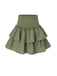 Green 1960s Solid Elastic Waist Cake Skirt: 1960s grace for the woman who dances through life
