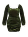 She slips into this Green 1960s Solid Sweetheart Wrap Dress and suddenly it's a 1960s daydream