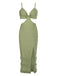 Green 1960s Solid Tassel Hem Suspender Dress, vintage dress, retro fashion - perfect for women who love vintage and retro fashion
