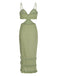 Green 1960s Solid Tassel Hem Suspender Dress, vintage dress, retro fashion - perfect for women who love vintage and retro fashion