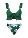 Green 1960s Strap Floral Ruffles Swimsuit — because 1960s glamour never goes out of style
