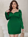 She slips into this Green 1960s Sweetheart Neck Solid Wrap Dress and suddenly it's a 1960s daydream