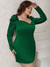 Green 1960s Sweetheart Neck Solid Wrap Dress — the kind of 1960s dress that makes strangers smile