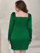 Green 1960s Sweetheart Neck Solid Wrap Dress — a 1960s silhouette that turns sidewalks into runways