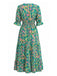 Green 1940s Vintage Retro Dress 2