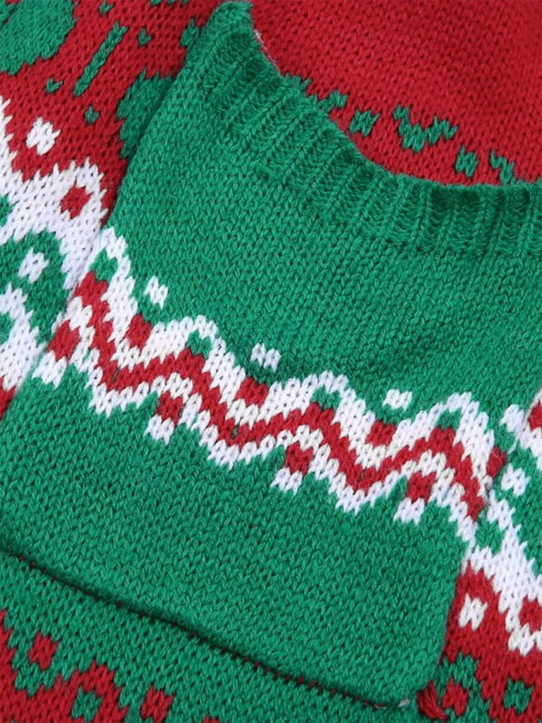 Green 1970s Happy Christmas Straps Knitted Jumpsuit: timeless 1970s elegance she makes her own