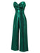 Green 1970s Knotted Cut-Out Glossy Jumpsuit - vintage jumpsuit, retro fashion