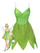 Green 1970s Tinker Bell Fairy Petal Hem Mini Dress - vintage dress, retro fashion