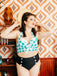 Green Checked Halter Bowknot Bikini Set — vintage elegance for the modern woman