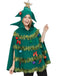 Green Christmas Tree 3D Embellished Hooded Cape - vintage fashion, retro style