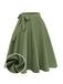 Green skirt with a tie waist on a white background