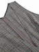 This 2PCS Grey 1940s V-Neck Plaid Dress & Satin Blouse wraps her in 1940s elegance, one twirl at a time