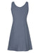 Grey 1970s Solid Buttoned Straps Dress, vintage dress, retro fashion - perfect for women who love vintage and retro fashion