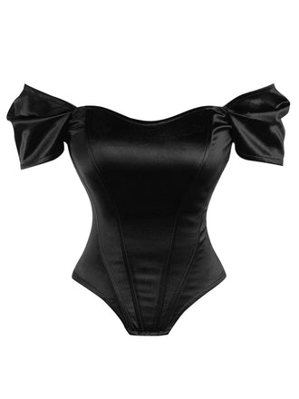 1930s Solid Satin Herringbone Court Style Top