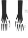 Halloween Black Long Black Claw Gloves - vintage fashion, retro style, classic black