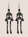 Halloween Black Skeleton Alloy Earrings, vintage fashion, retro style - perfect for women who love vintage and retro fashion