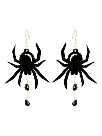 Halloween Black Spider Dangle Earrings: timeless style reimagined