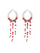 Halloween Blood Drop Pearl Tassel Earrings, vintage fashion, retro style - perfect for women who love vintage and retro fashion