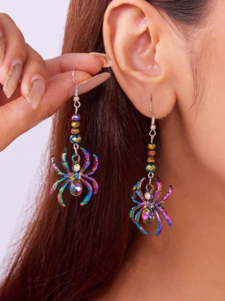 Halloween Colorful Spider Earrings - vintage fashion, retro style