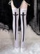 Halloween Cross Print Thigh High Stockings - vintage fashion, retro style