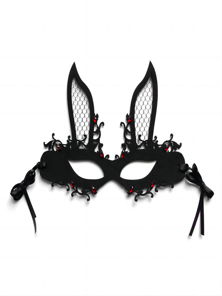 Halloween Easter Bunny Half Face Mask - vintage fashion, retro style