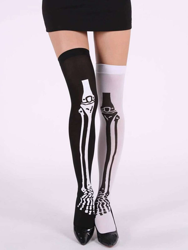 Halloween Gothic Blood Over-Knee Stocking - vintage fashion, retro style