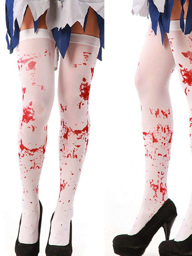 Halloween Gothic Blood Over-Knee Stocking - vintage fashion, retro style