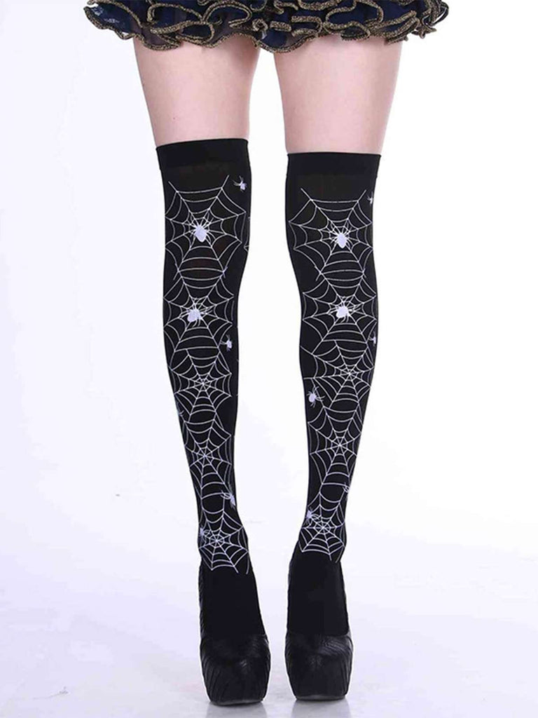 Halloween Gothic Blood Over-Knee Stocking - vintage fashion, retro style