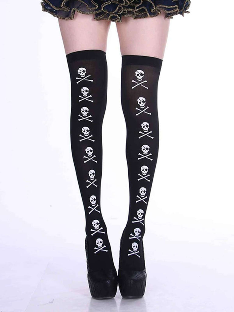 Halloween Gothic Blood Over-Knee Stocking - vintage fashion, retro style