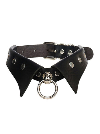 She adds this Halloween Gothic Faux Leather Collar Choker Necklace and suddenly it's vintage perfection